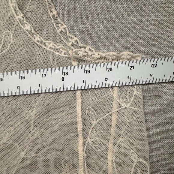 Nabee Cottagecore Sheer Lace Open Front Vest Boho Festival Top Romantic XL - Picture 7 of 14